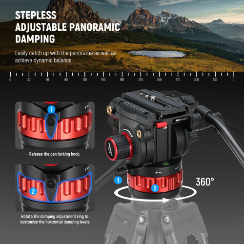 Neewer NEEWER GM006 Pro Video Tripod Fluid Head 2