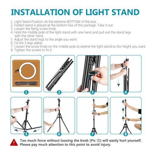 Neewer NEEWER RL-18 18 Inch LED Ring Light Kit 2