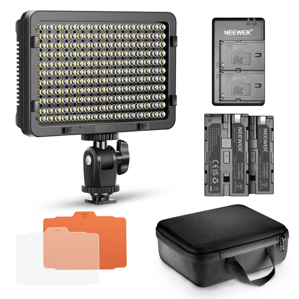 NEEWER 176 Bi-Color LED Panel Light Kit with Case