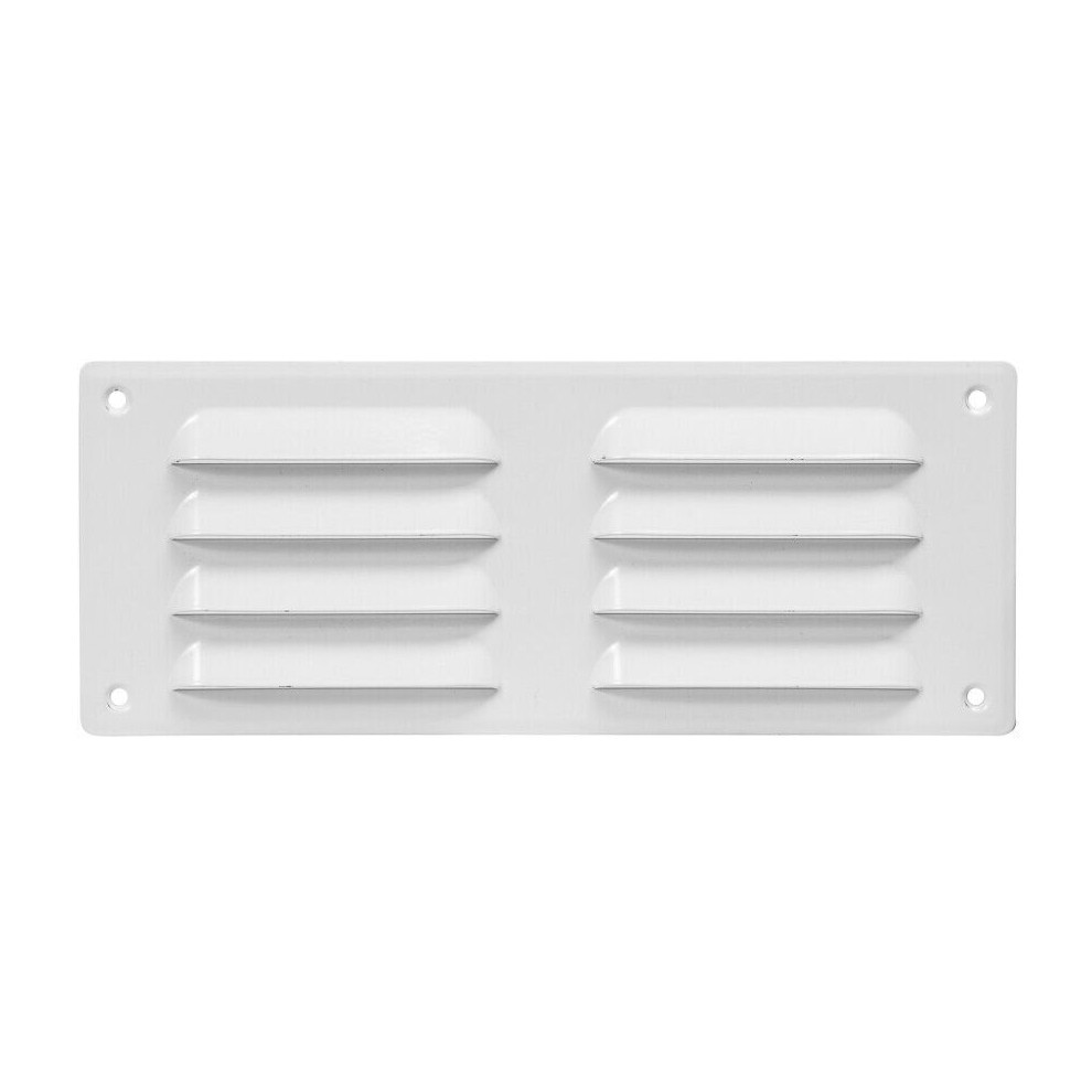 White Metal Air Vent Grille 260Mm X 105Mm 5056517969212