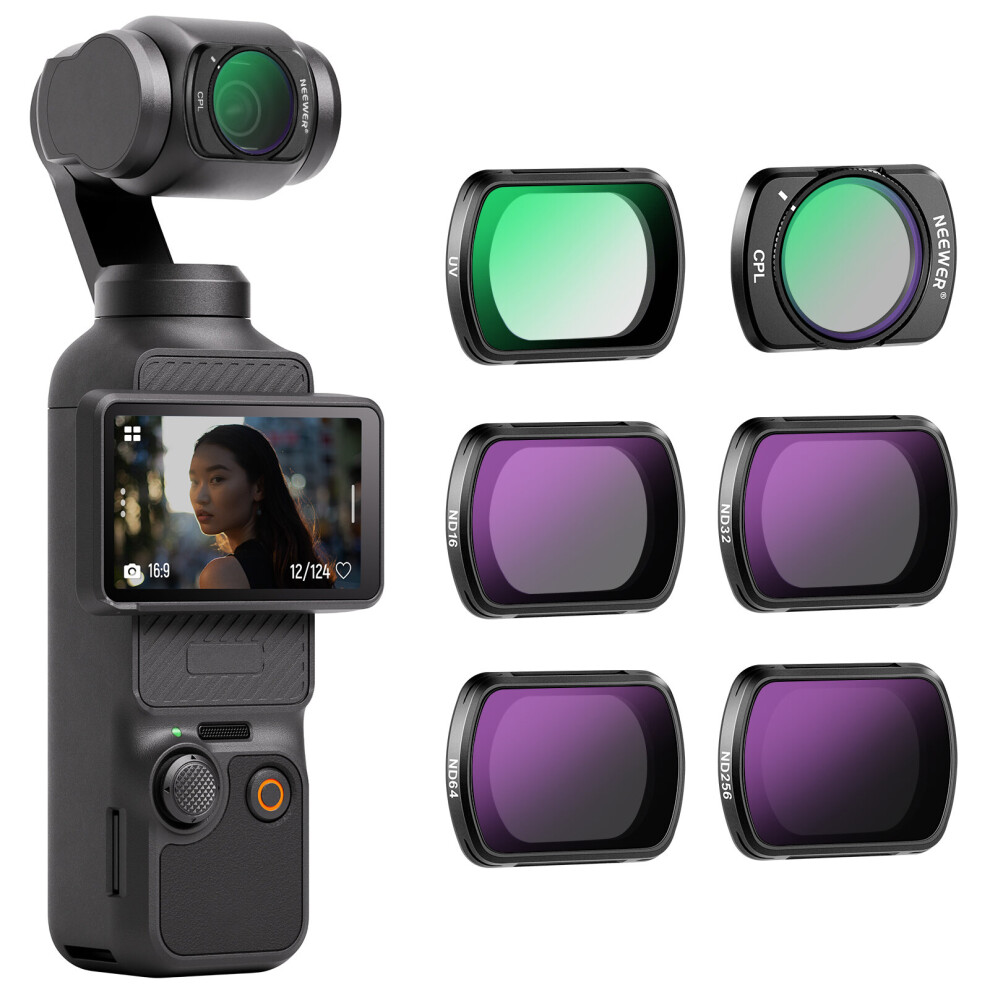 Neewer 6 Pack Magnetic Nd/Pl Uv Cpl Filters Set For Dji Osmo Pocket 3