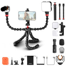 NEEWER TP91 Flexible Tripod Vlog Kit with CM14 PRO Mic & PL81 LED Light