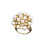 24 Pcs Napkin Rings Set Pearl Flower Napkin Buckles Napkin Holders for Wedding Banquet Home Party Decor Table Accessory 5