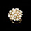 24 Pcs Napkin Rings Set Pearl Flower Napkin Buckles Napkin Holders for Wedding Banquet Home Party Decor Table Accessory 6