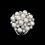 24 Pcs Napkin Rings Set Pearl Flower Napkin Buckles Napkin Holders for Wedding Banquet Home Party Decor Table Accessory 2