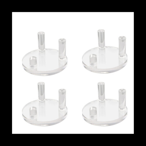 4 Packs 1.9Inch Rock Display Stand, Three-Peg Square Acrylic Display ...