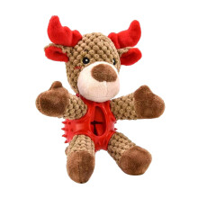 Christmas Dog Phonation Toys Durable Natural Rubber Chewing Toys Small and Medium-Sized Pet Interactive Leakage Food,A
