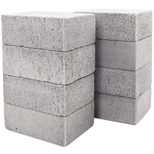 8 Pack Grill Griddle Cleaning Brick Block Pumice for Removing BBQ Grills, Racks, Flat Top Cookers, Pool