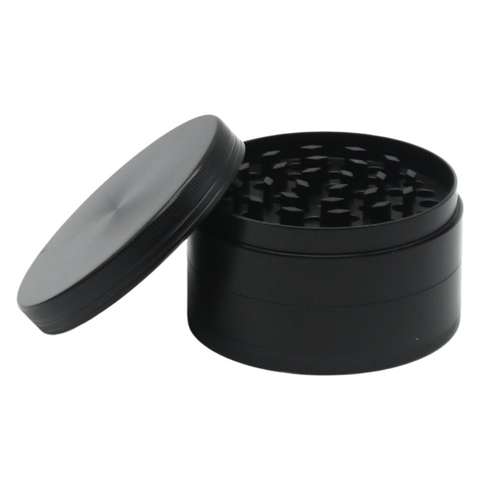 Spice Grinder 4 Layers Grinder 2.5 Inch, Spice Grinder, Food Mill Zinc Alloy Smooth Grinding,Black