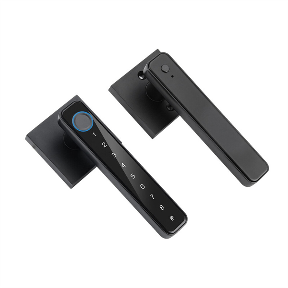 Fingerprint Door Handle, Keyless Door Handle with 4 Ways to Unlock, for Home Room Bedroom Office Storage Door Handle