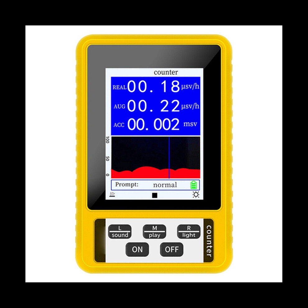 Geiger Counter Nuclear Radiation Detector with LCD Display Screen Dosimeter Detectors Beta Gamma X-Ray Tester Portable