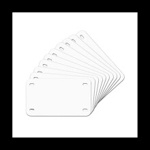 7 Inch x 4 Inch 10 Pack Sublimation License Plate Blanks,Heat Thermal Transfer DIY Picture,Aluminum License Plate Tag