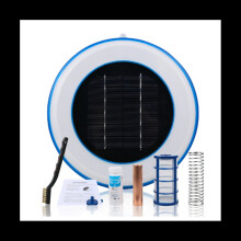 Solar Pool Ionizer Copper Silver Ion Swimming Pool Purifier Algae Resistance Lower Chlorine Outdoor Swim Purifier(White)