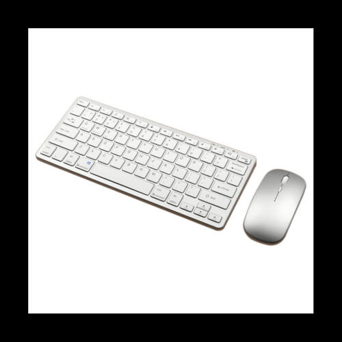 Wireless Bluetooth Keyboard Mouse Three Mode Keyboard Rechargeable Keyboard Mouse Support Tablet Laptop Computer Silver