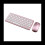 Wireless Bluetooth Keyboard Mouse Three Mode Keyboard Rechargeable Keyboard Mouse Support Tablet Laptop Computer Pink 1