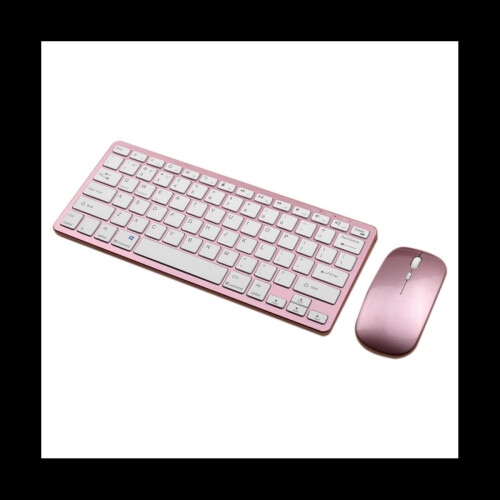 Wireless Bluetooth Keyboard Mouse Three Mode Keyboard Rechargeable Keyboard Mouse Support Tablet Laptop Computer Pink