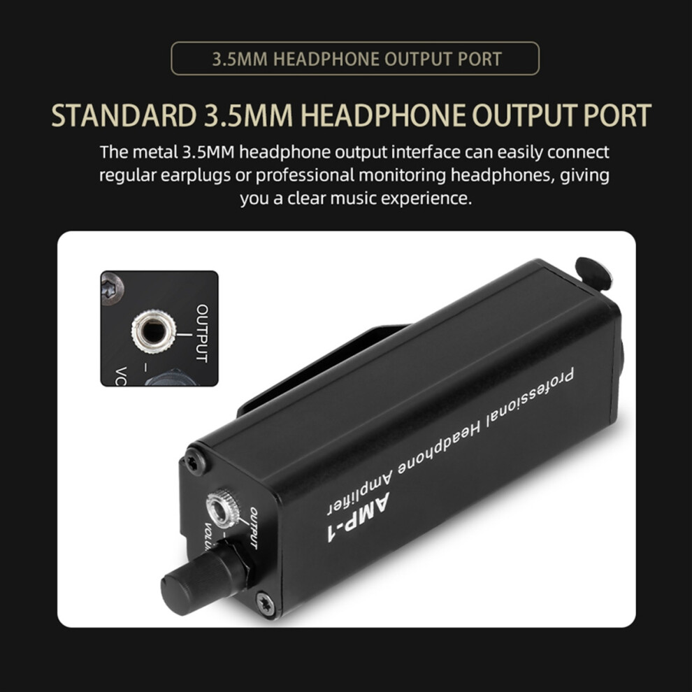 Universal Xlr To 3.5Mm Headphone Amplifier No Interference Hifi Sound Quality With Output Volume Control For Music Lover 4851302198171