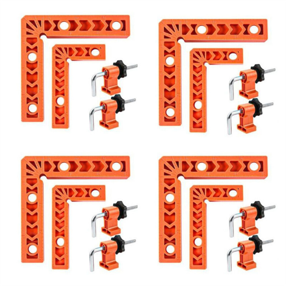 90 Degree Right Angle Auxiliary Positioner 4Inch Woodworking Tool Plastic Square Square Holder, 3Inch 4Inch, 16Pcs 4851302186185