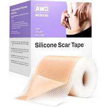 AWD Medical 100% Soft Silicone Gel Tape Highly Comfortable Painless (1.6" x 60")