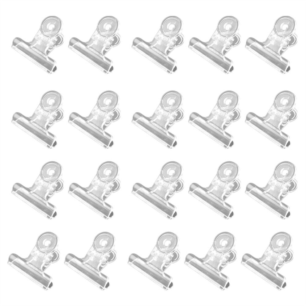100PCS Plastic Bulldog Clips, Utility Paper Clips, Hinge Clips for Home, Office Use Clear