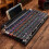 Retro Typewriter Keyboard Wireless Bluetooth Keyboard USB Mechanical Punk Keycaps for Desktop PC/Laptop/Phone-Black 5