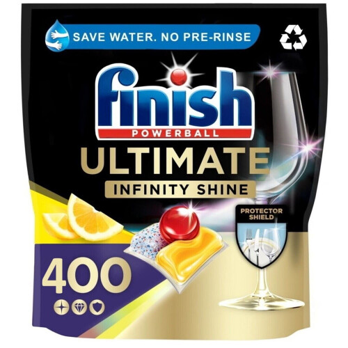 Finish Finish Ultimate Infinity Shine Dishwasher Tablets Lemon Total 400 Bulk, 4x100