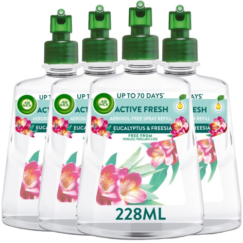 Air Wick Air Wick Eucalyptus & Freesia Aerosol-Free Automatic Spray Refill 228ml x 4 pack