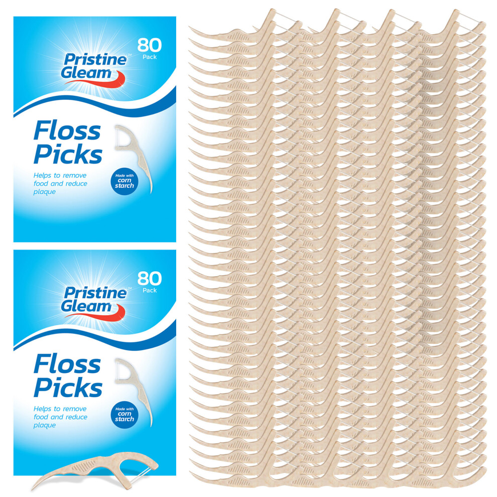 Sol 160 Corn Starch Dental Floss Sticks Interdental Tooth Harp Teeth Pick