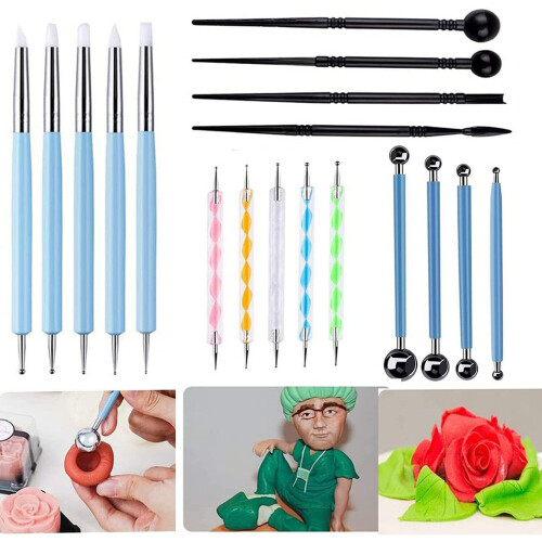 18pcs Professional Polymer Clay Sculpting Tool Pottery Models Art Set 1