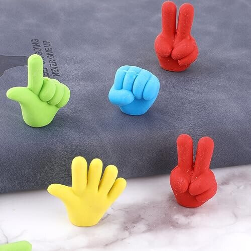 Sibba 20 Pcs Top Pencil Erasers Rubber Funny Novelty Cute Rock-Paper ...