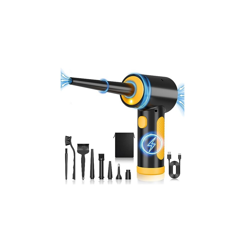 ZORUMAN Electric Air Duster 3 Speeds 91000 RPM, Lightweight Handy Air Blower PC Cleaner, 9000mAh Cordless Air Duster Compressed Air Cleaner for PC