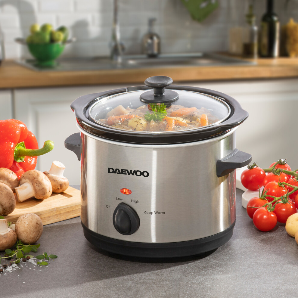 DAEWOO 1.5L STAINLESS STEEL SLOW COOKER