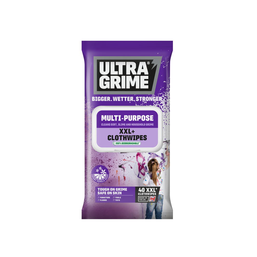 Ultragrime Life Multi-Purpose Pomelo Scented Xxl+Clothwipes 40Pk X 1