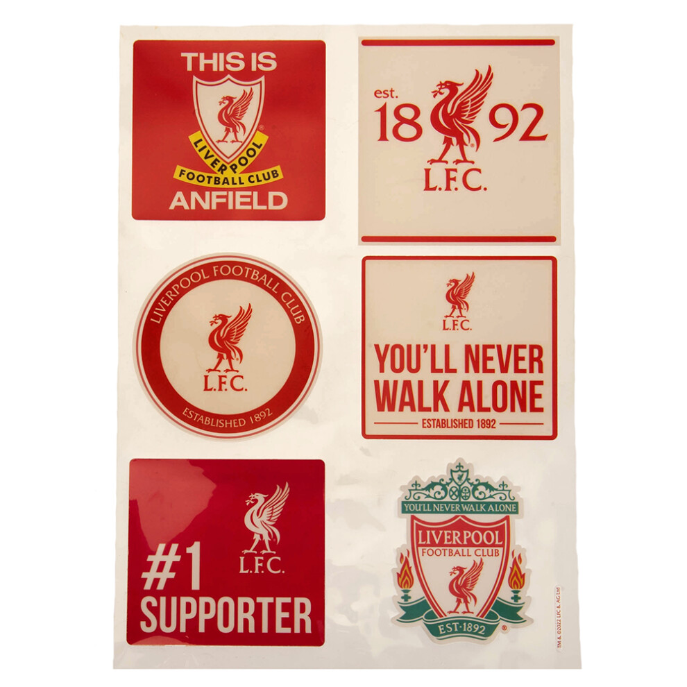 Liverpool FC Car Decal Set (Pack of 6)