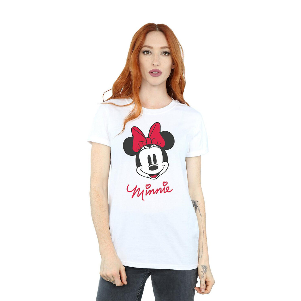 Minnie Mouse Face Cotton Boyfriend T-Shirt