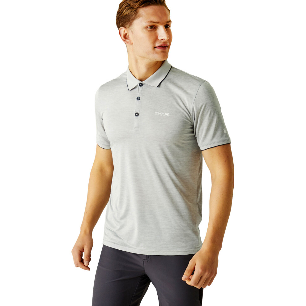 Regatta (M, ) Mens Remex Ii Jersey Quick Dry Short Sleeve Polo Shirt Top Grey