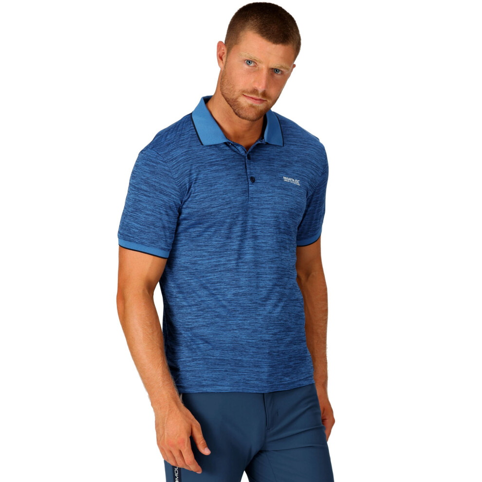 Regatta (S, ) Mens Remex Ii Jersey Quick Dry Short Sleeve Polo Shirt Top Blue