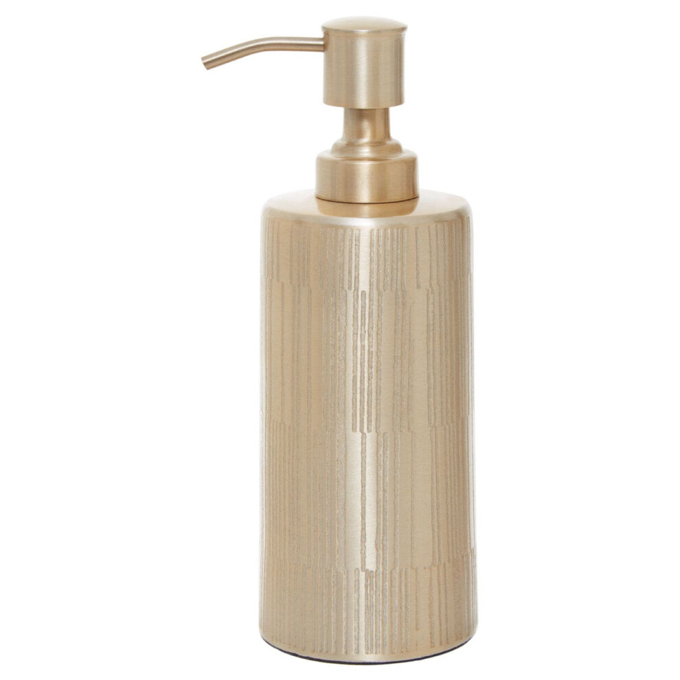 Premier Housewares 200Ml Liquid Soap Dispenser Champagne Finish Bathroom Lotion Shower Shampoo