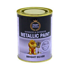Paint Factory Colour It 300ml Metallic Silver Finish Oil Based Interior/Exterior