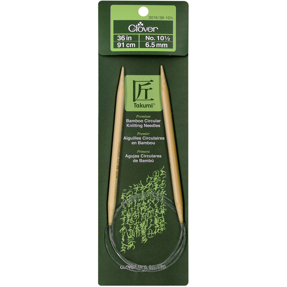 Takumi Bamboo Circular Knitting Needles 36"-Size 10.5/6.5mm 1636-105