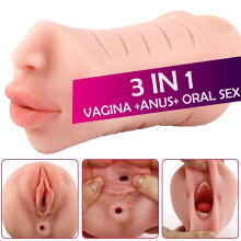 Realistic 950G Pocket Pussy Mastuabors for Men 3 in 1 Masturberbate