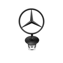 Hood star logo emblem MERCEDES BENZ Matte Black