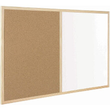((600 x 900) mm) KAV 2-in-1 Wooden Frame Cork Board and Whiteboard