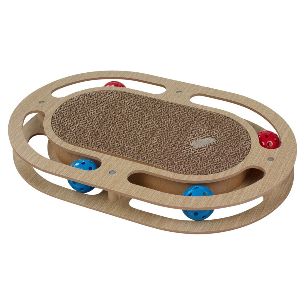 (Oval) Cat Scratch Pad Scratching Board Play Toy Catnip Kitten Fun Interactive Playtime