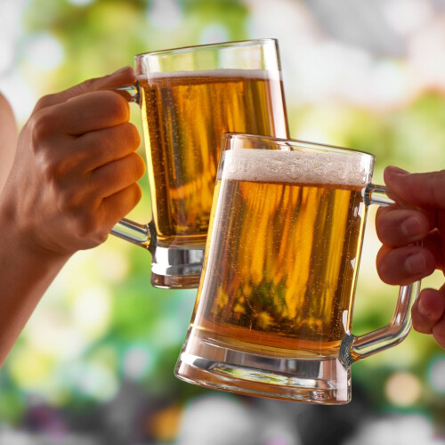 380/500ml Pub Style Beer Mugs Glasses Tankards Barware with Handle