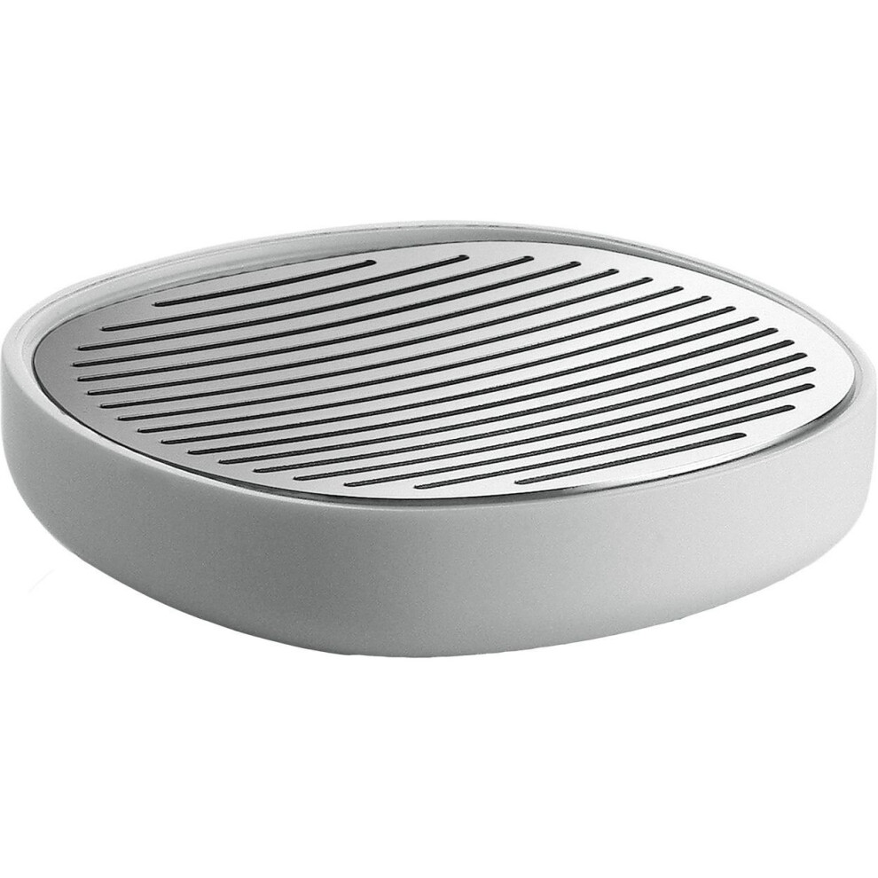 Alessi White - Soap Holder Birillo - Stainless Steel - Designer Piero Lissoni - Image 3