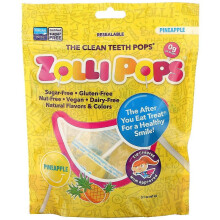 The Clean Teeth Pops, Pineapple, 3.1 oz