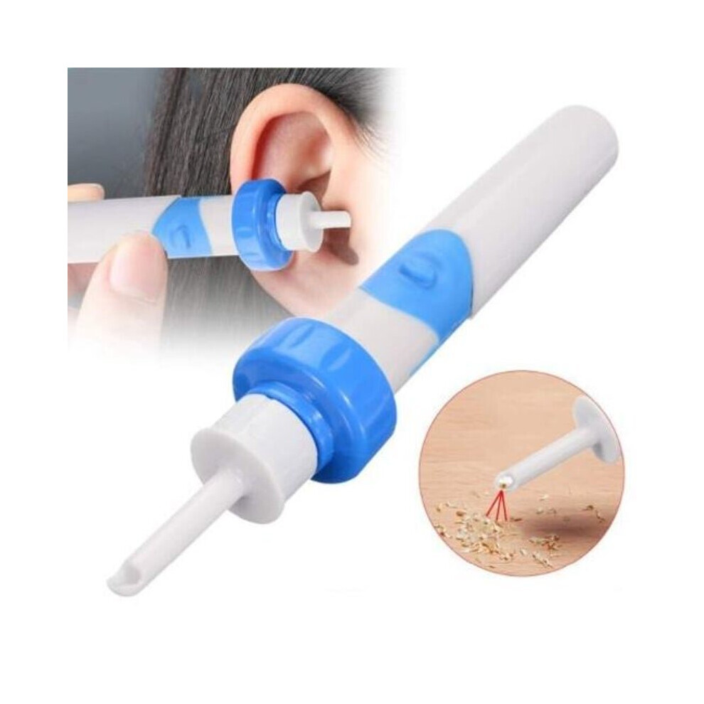 Electric Automatic Vacuum Ear Cleaner Ear Wax Safe Remover Vibration Tool- Blue