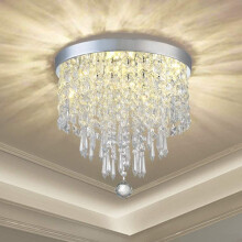 Modern Elegant Crystal Chandelier Lighting,K9 Ceiling Chandeliers Lights, Ï250mm, Beaded Light Shade
