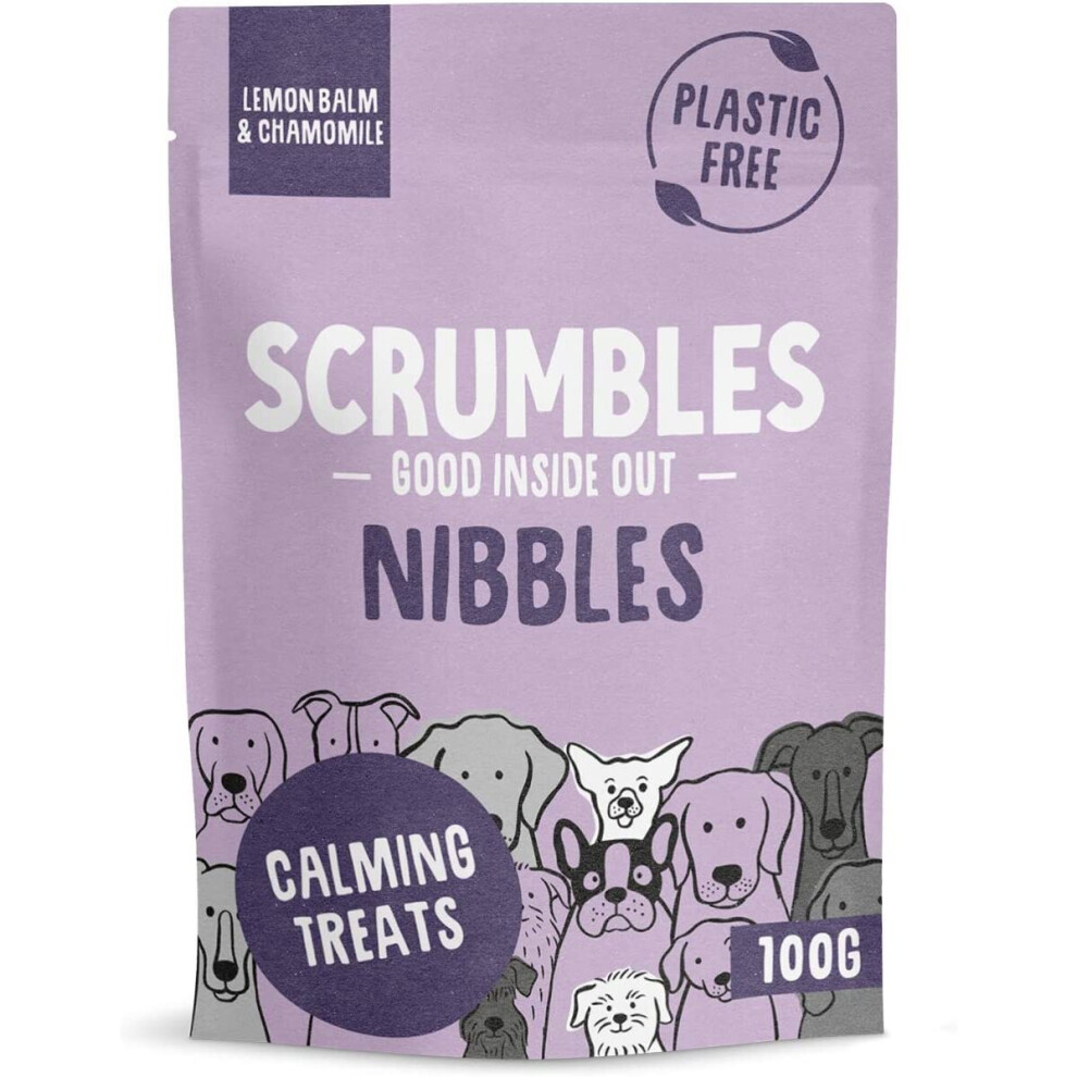 Scrumbles Nibbles, 100% Natural, Calming Dog Treats, Grain Free Turkey Training Treats, 100g pouch